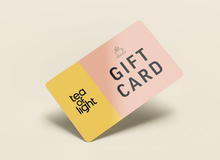 Yellow and pink Egift card for organic tea by Tea of Light
